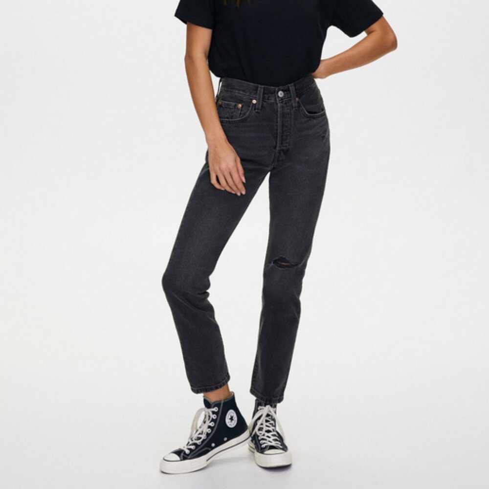 Levi's 501 Skinny Filiforme Jeans Gray Size 26